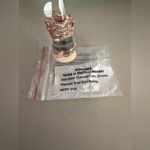 ✨ Bomb Party Veiled In Ebullient Wonder Ring | Diamond CZ | Rose Gold | Size 7